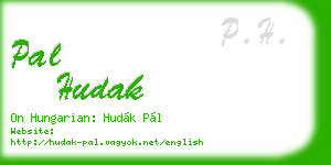 pal hudak business card