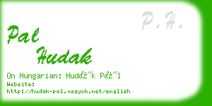 pal hudak business card